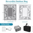 thumbnail image 2 of Outdoor Rug ;x; Reversible Boho Plastic Straw Patio Deck Camping Rugs Indoor Outdoor Portable RV Mat Carpet for Outside Porch Balcony Backyard Beach Pool, 2 of 9