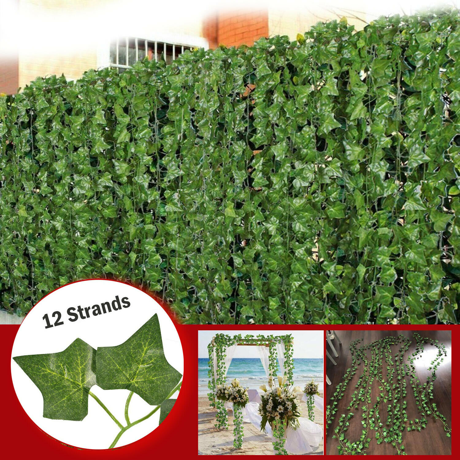 Artificial Hanging Plant 84 Feet Silk Ivy Vine Garland Fake Home Garden