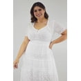 thumbnail image 4 of Vestido Boho Roman Fashion de algodón Talla Extra Blanco 40, 4 of 7