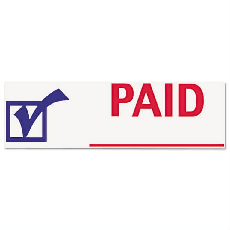 Two-Color Title Stamp, PAID, Blue/Red Two-Color Title Stamp, PAID, Blue/Red