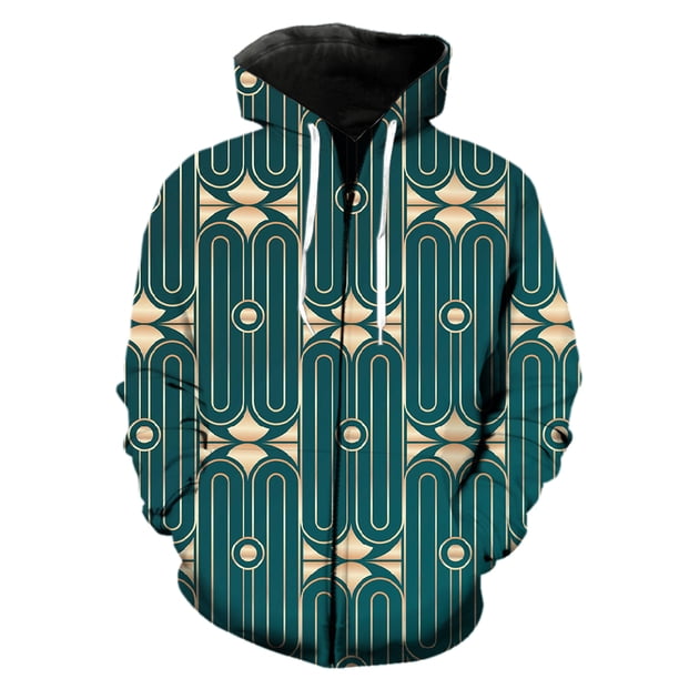 Sudadera con capucha y cremallera con estampado abstracto para hombre, estilo Harajuku de manga larga para adolescentes, chaquetas con capucha, primavera de 2024, gran oferta, ropa de calle genial de