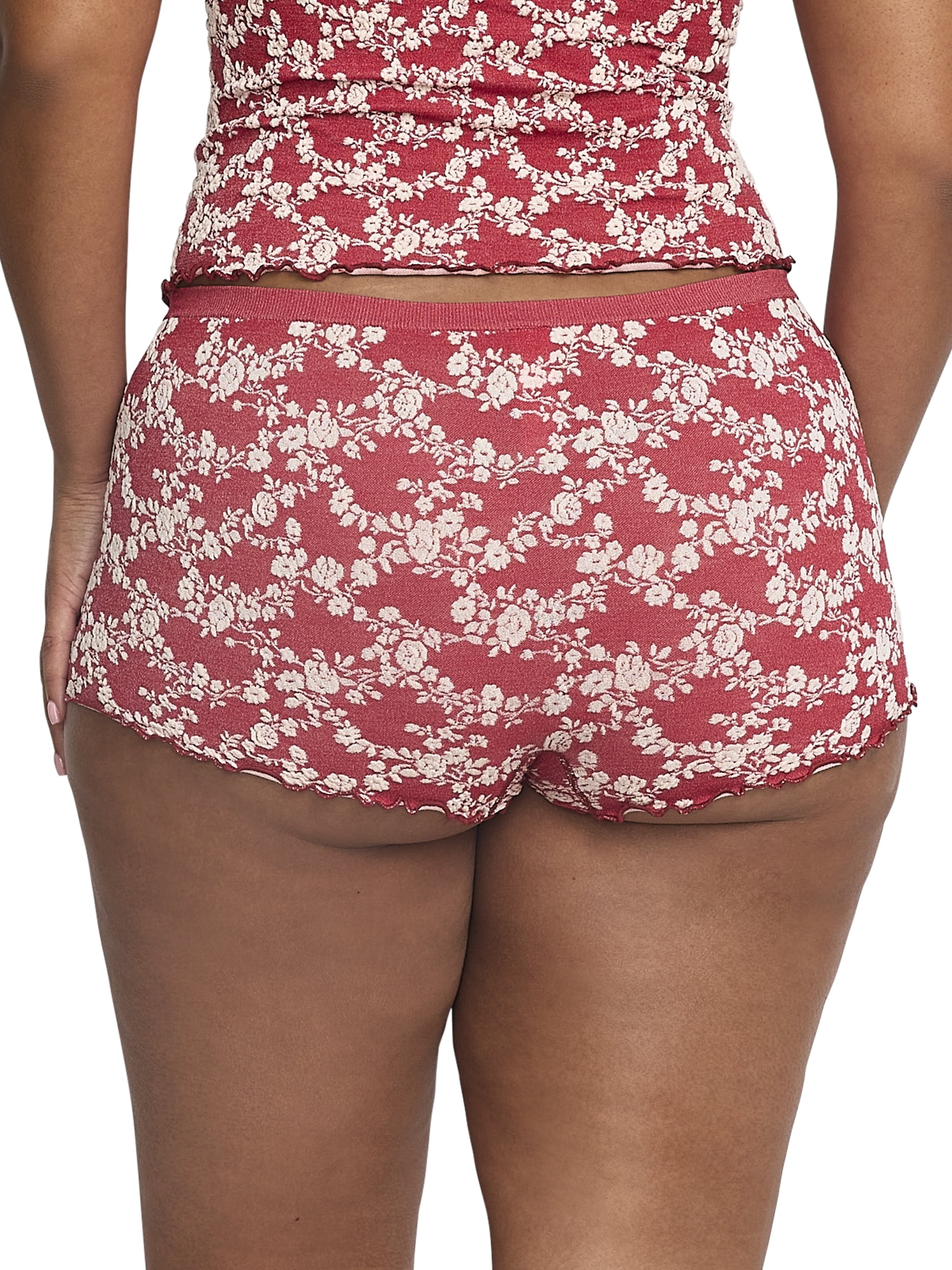 Mills by Millie Bobby Brown Women's Floral Seamless Boyshort Panties, Sizes XS-XXXL