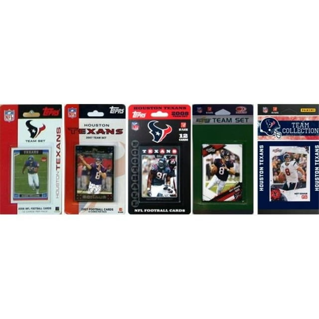 C & I Collectables TEXANS5TS NFL Houston Texans 5 Ensembles de Cartes à Collectionner sous Licence