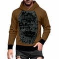 thumbnail image 5 of MaFYtyTPR Christmas Men's Hoodies Fashion Velvet Christmas Antlers Hooded With Hairy Color Blocked Sweatshirt Tops Black L, 5 of 5