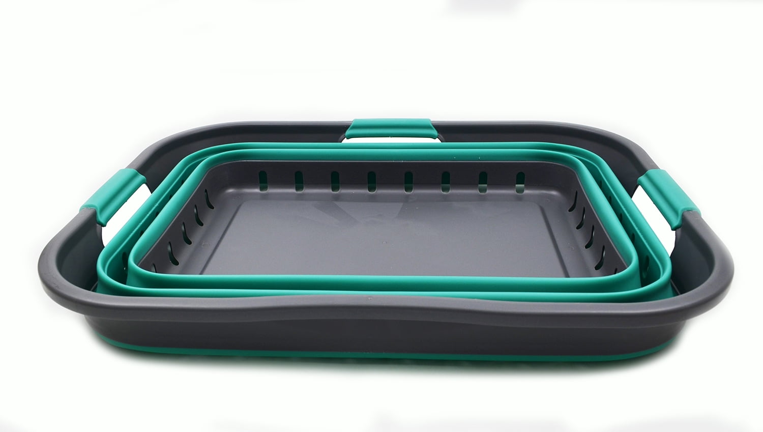 SAMMART Collapsible Plastic Laundry Basket - Foldable Pop Up Storage Container/Organizer - Portable Washing Tub - Space Saving Hamper/Basket
