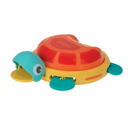 Nuby Turtle Tambourine Toddler Bath Toy and Musical Instrument for Kids