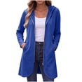 thumbnail image 3 of Cardigan Jacket Women Plus Size Hooded Long Sleeve Solid Color Casual Outdoor Sweatshirt Jacket with Pockets Pullover Cardigan Tops, 3 of 10