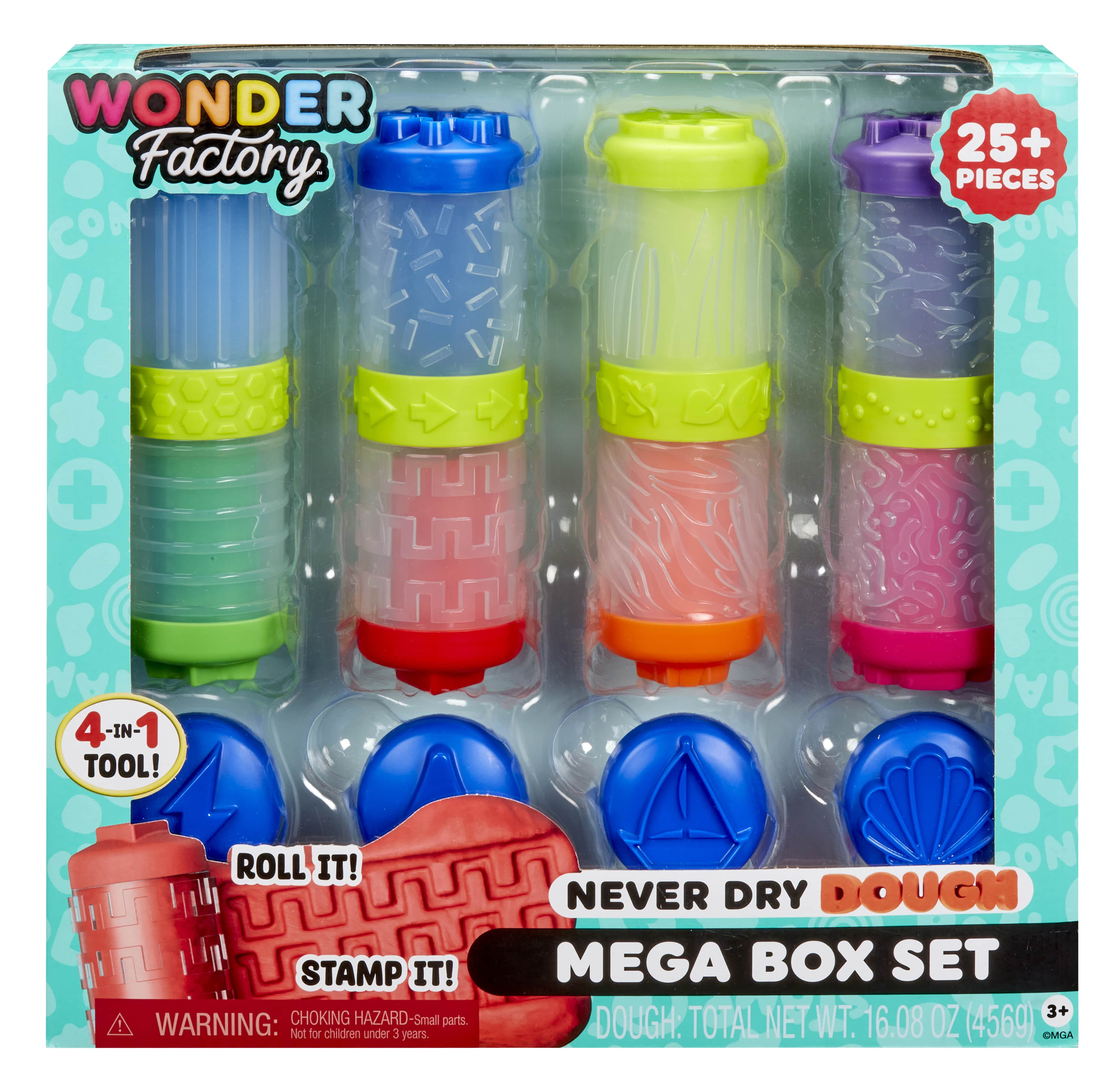 Wonder Factory Never Dry Dough Mega Box Set – Never Dries Out, Gluten Free, and Smells Great