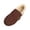 #02 Brown, variant on Busydd Fuzzy Flats Shoes for Women Trendy Warm Closed Toe Slip On Shoes Casual Comfortable Solid Color Womens Loafers