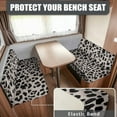 thumbnail image 2 of Uorisanigo RV Dinette Cushion Covers - Gray Leopard Print Replacement Camper Cushion Covers Booth Seats - Washable Sofa Furniture Protection(1 Bench Cover & 1 Backrest Cover), 2 of 7