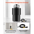 thumbnail image 6 of VEVOR Food Waste Garbage Disposal, 3/4HP 1500RPM AC Motor, Continuous Feed Kitchen Sink Garbage Disposer, 3-Bolt Mount Food Waste Grinding System with Splash Guard & Power Cord for Kitchens, 6 of 9