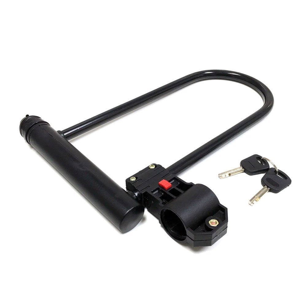 Motorcycle Scooter Antitheft Security Lock U Shaped, comes with Two Keys and Carry Bracket