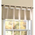 thumbnail image 2 of Plow & Hearth 15"L x 40"W Thermalogic Check Tab-Top Valance Curtain, in Black, 2 of 2