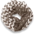 thumbnail image 2 of Peach Couture All season Infinity Loop Scarves Chevron Anchor Print, 2 of 2