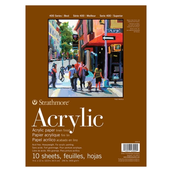 Strathmore 400 Series Acrylic Paper Pad, 12 Pack