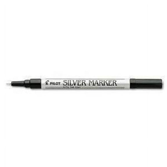 2 Pack Creative Art & Crafts Marker, Brush Tip, Permanent, Silver,(41801)