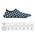 thumbnail image 3 of Black Aqua Yellow Checkerboard Pattern Water Shoes Beach Slip-on Shoes for Men Women Swim Pool Yoga Surfing Sneakers Quick-Dry Sports Barefoot Shoes, 3 of 5