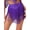 Purple, variant on Women's Tassel Latin Dance Skrit Sparkly Rhinestone Salsa Tango Dance Performance Bottoms Blue S