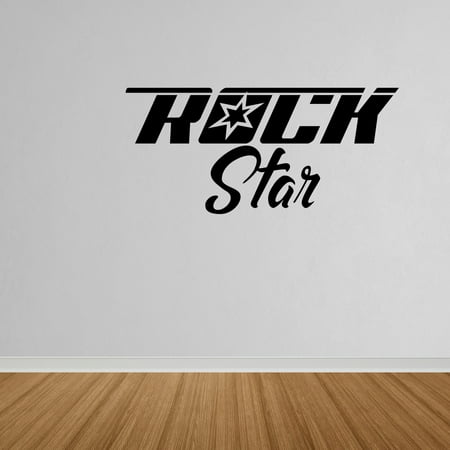 Wall Decal Quote Rock Star Wall Decal Boys Kids Garage Band Room