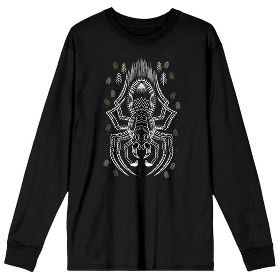 Harry Potter Spider Aragog Long Sleeve Black Graphic Tee- XL