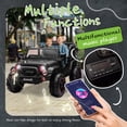 thumbnail image 7 of Xuanlur 24V Ride on Toys for Big Kids w/Width 2 Seat, Ride on Truck w/ Remote Control, Kids Electric Car for Kids, Rear Suspension, Portable Pull Rod, Light, Trunk Storage, Bluetooth, 2.5-4 MPH,Black, 7 of 7