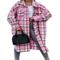 thumbnail image 1 of Women Button Down Shirt Long Sleeve Lapel Outerwear with Flap Pockets, 1 of 6