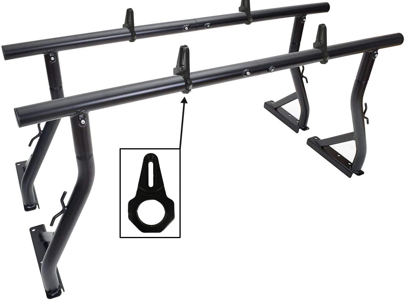 TMS 800 LB Extendable Pickup Rack Bar Ladder Lumber Utility Rack 2 Bars