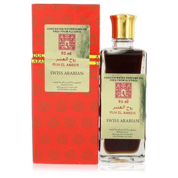 Swiss Arabian Ruh El Amber ER8E, Huile de Parfum Arabe pour Femmes et Hommes, 95 ml