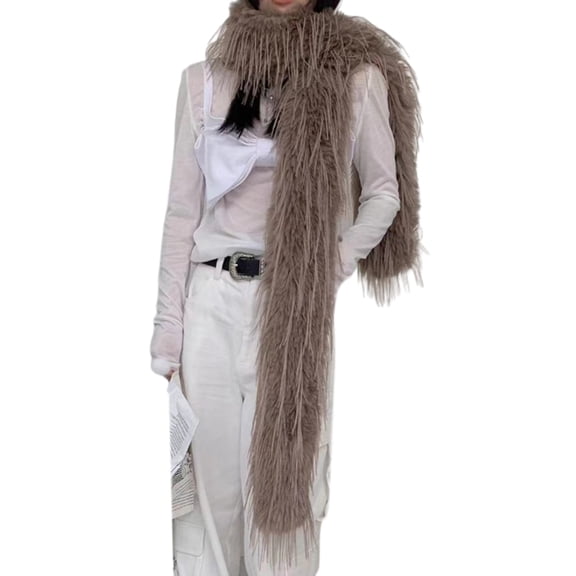 Faux Furs Scarf Thicken Warm Collar Shawl Winter Autumn Formal Dress Neck Wrap