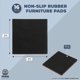 thumbnail image 2 of Paquete de 16 almohadillas protectoras cuadradas de fieltro de goma autoadhesivas de 7,6 cm (3"), color negro, 2 of 5