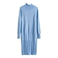 thumbnail image 3 of Meichang Womens Mock Neck Sweater Dress Chunky Long Sleeve Loose Fit Knit Pullover Dresses Fall Winter Soft Midi Sweater Dresses, 3 of 6