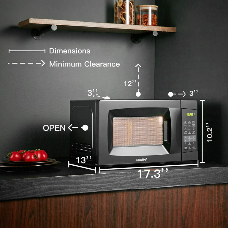 COMFEE' Retro Countertop Microwave Oven with Compact Size