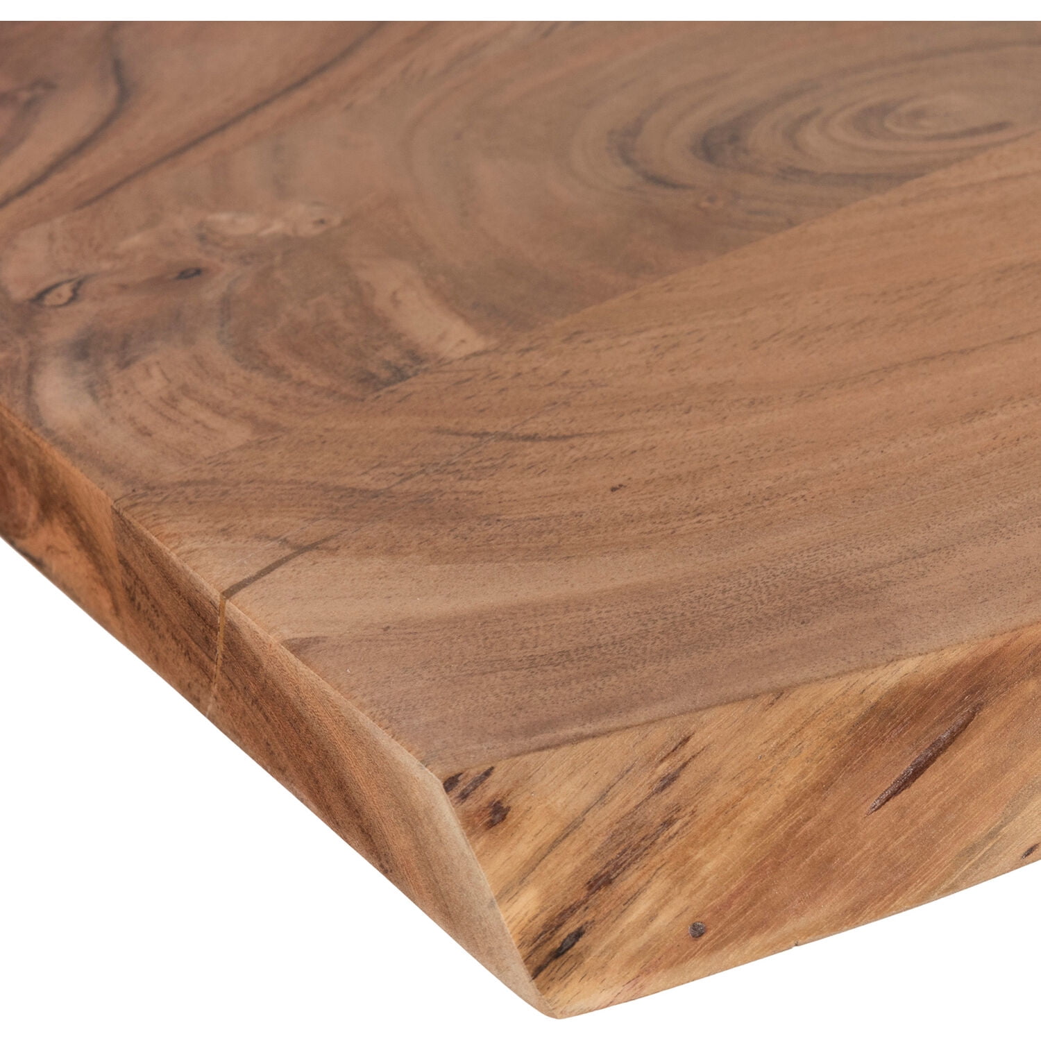 Hanover Porto 90-In. Acacia Wood Dining Table | Modern Live Edge Design | Perfect for Dining Room or Kitchen | Natural Top with Black Legs, HDR011-NAT