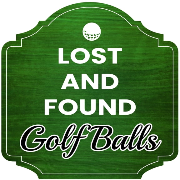 Heritage Plus Lost And Found Golf Balls Wall or Door Sign | Sports Public Spaces Signage - Small