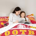 thumbnail image 5 of jejeloiu Football Game Helmet Queen Comforter Set,Yellow Red Bedding Comforter Set For Boy Men Reversible 3pcs, 5 of 8