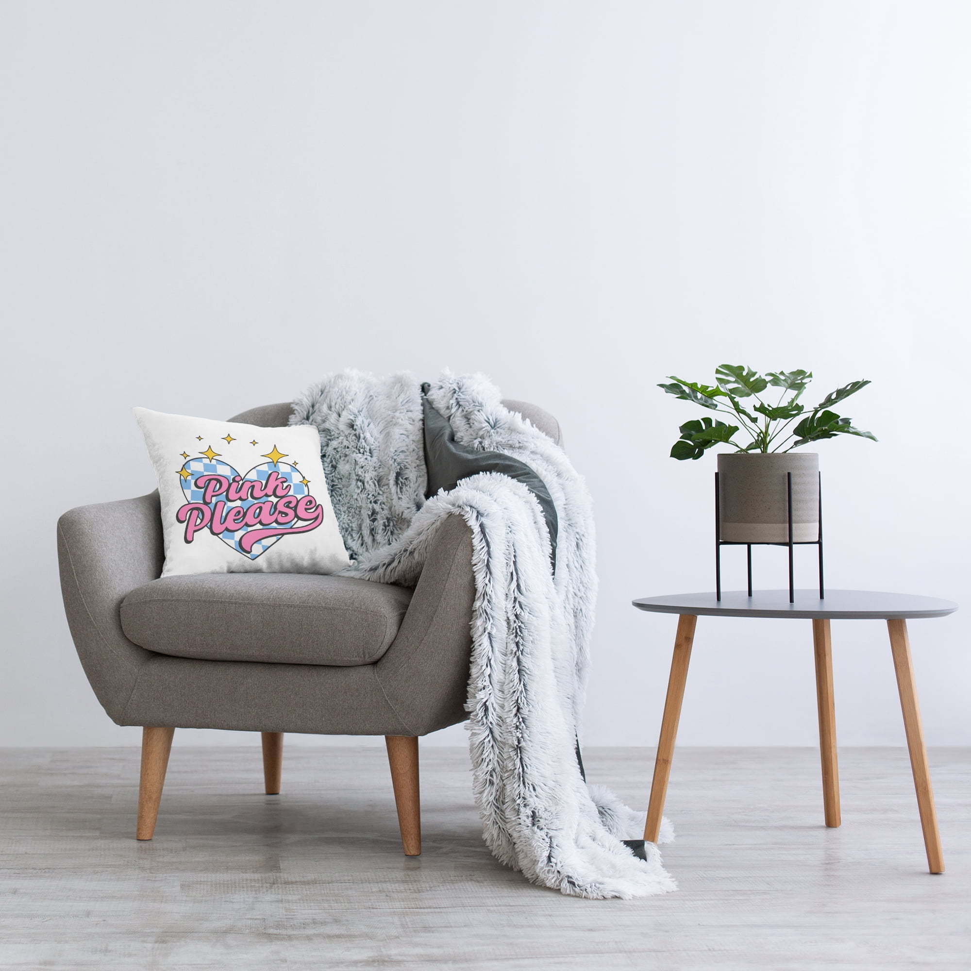 Stupell Industries Funky Pink Please Decorative Printed Throw Pillow Design by Ahmed Sameh Hussein.