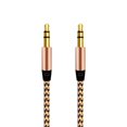 thumbnail image 1 of 1m Braided 3.5mm AUX Male to Male Stereo Audio Adapter Cable for PC DVD Speaker, 1 of 10