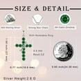 thumbnail image 6 of YIFSIY Rotated Crown Cross Necklaces 925 Sterling Silver Round Cut May Emerald Faith Cross Birthstone Pendant Necklace for Women, 6 of 7