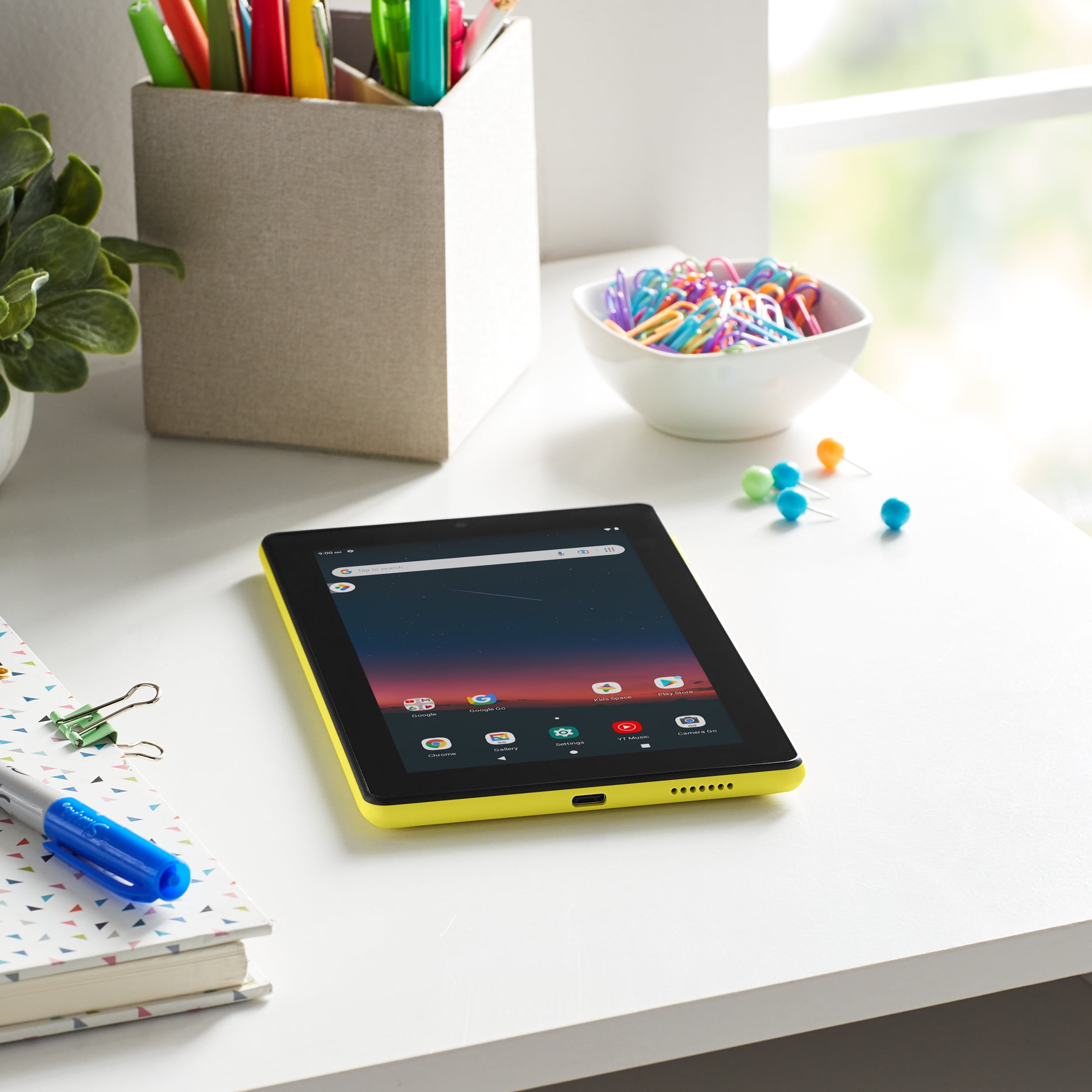 onn. 7" Tablet, 32GB (2022 Model) , 2.0 GHz Quad-Core Processor, Chartreuse