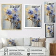 thumbnail image 4 of Designart "Exquisite Violets In Blue And Gold Hues III" Violets Floater Framed Canvas Wall Art, 4 of 5