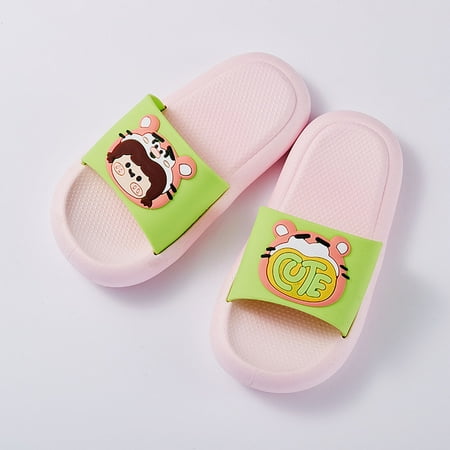 

EQWLJWE Toddler Baby Sandals Cartoon Animal Soft And Non-Slip Kids Home Slipper Children s Shose Girls Slippers Holiday Clearance
