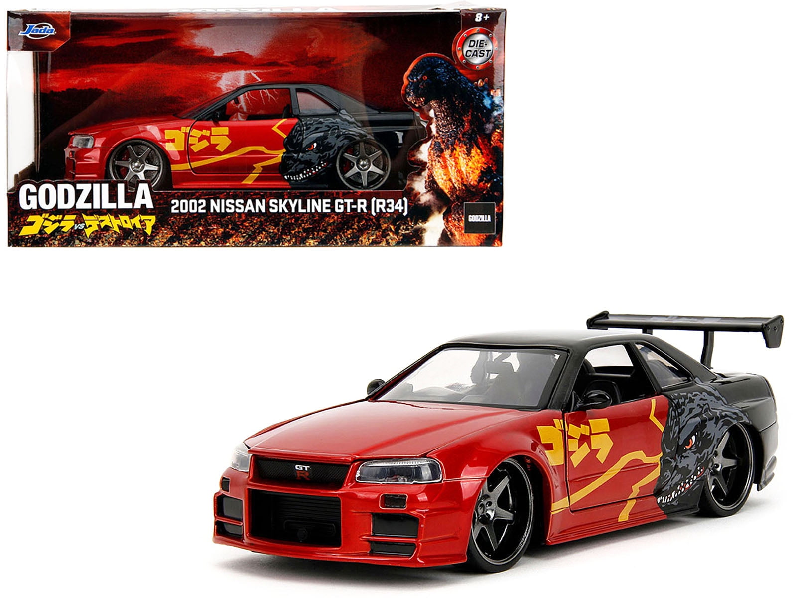 Jada Toys 1:24 Nissan Skyline GT-R R34 Die-cast Car with Hello