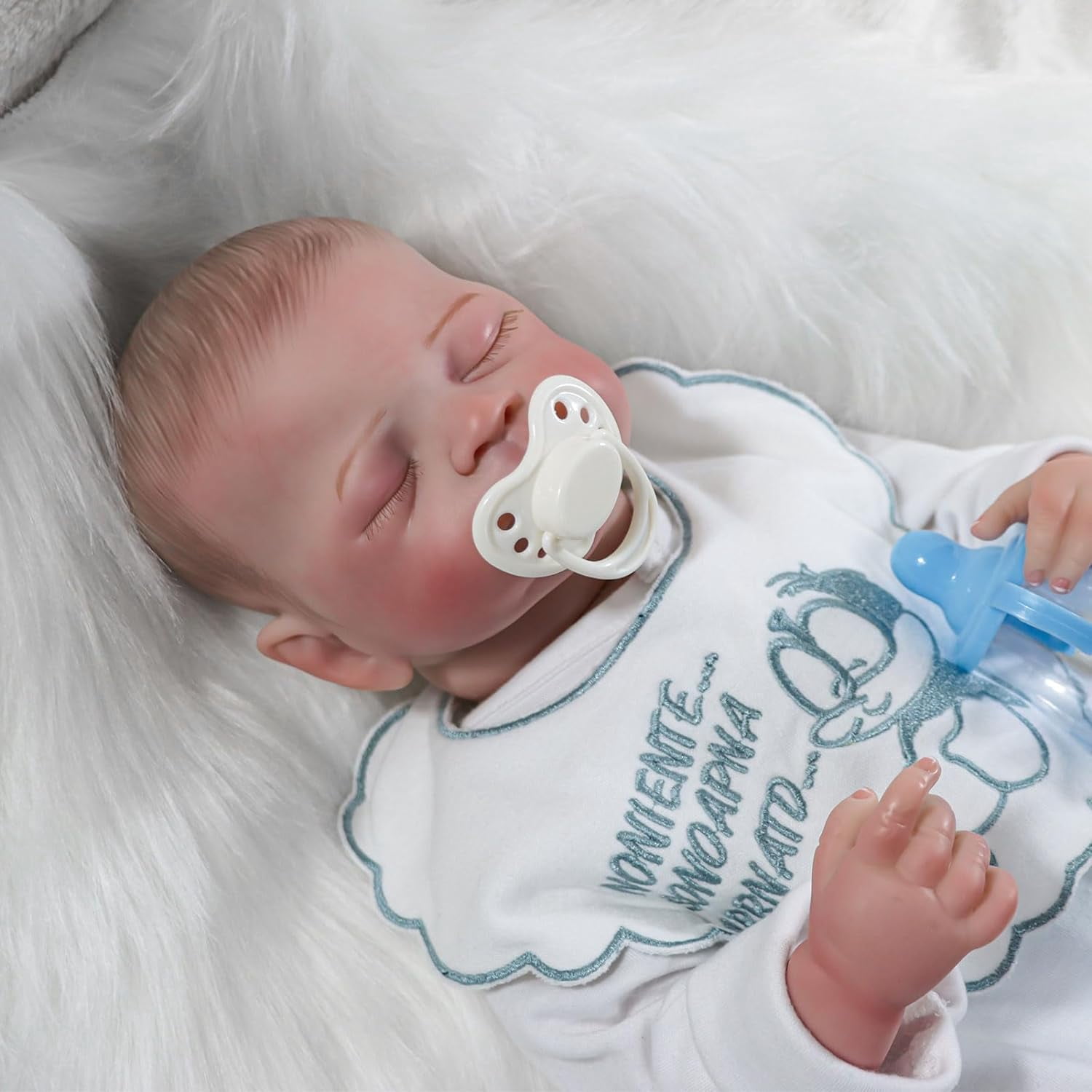 JRLCGYP Realistic Reborn Baby Dolls Girl - 18 inch Lifelike Newborn Boy Dolls Soft Weighted Body, Real Life Sleeping Dolls Gift Set for Kids 3+