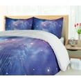 thumbnail image 5 of Ambesonne Nebula Duvet Cover Set, Star Clusters in Space, 2-Calking, Purple Navy, 5 of 7