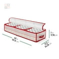 Sturdy Plastic Underbed Christmas Ornament Storage Box, 6 Trays Keeps
