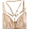 thumbnail image 5 of Sexy Pu Leather Strappy Underwire Garter Belt Lingerie Set, 5 of 5