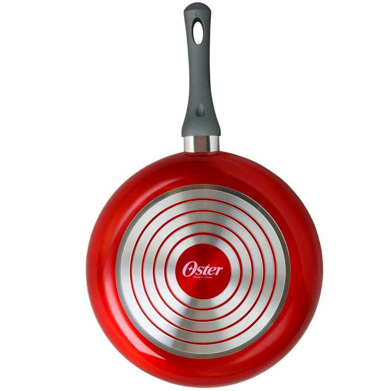 Oster 92324.01 Herscher 12 Non-Stick Aluminum Fry Pan, Translucent Red