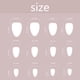 thumbnail image 3 of 24 Pcs Festival Press On Nail Short Almond False Nail Gradient Stick On Nail French Tip Artificial Nail for Everyday, 3 of 4