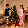 thumbnail image 5 of HYCLES Kids Christmas Pajamas Sets Santa Claus Dinosaur Sleepwear Long Sleeve PJS Set 2-12 Years for Boys Girls, 5 of 6