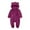 G Burgundy, variant on Elainilye Fashion Unisex Baby Clothes Newborn Boys Girls Plush Cute Bear Ears Winter Thick Warm Jumpsuit Romper, Sizes 0-12 Months
